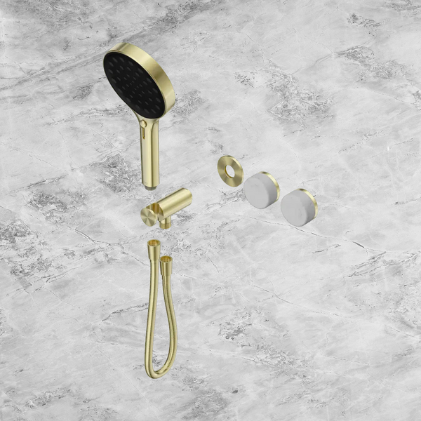 Nero Serenity Progressive Shower System with Carrara Handle and Serenity Hand Shower (Trim Kit Only) Brushed Gold