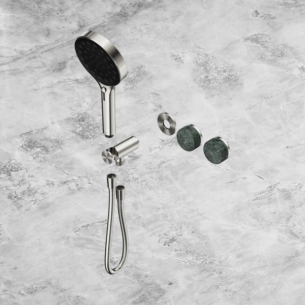 Nero Serenity Progressive Shower System with Verde Alpi Handle and Serenity Hand Shower (Trim Kit Only) Brushed Nickel