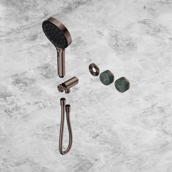 Nero Serenity Progressive Shower System with Verde Alpi Handle and Serenity Hand Shower (Trim Kit Only) Brushed Bronze