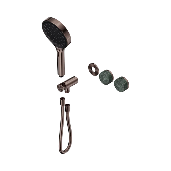 Nero Serenity Progressive Shower System with Verde Alpi Handle and Serenity Hand Shower (Trim Kit Only) Brushed Bronze
