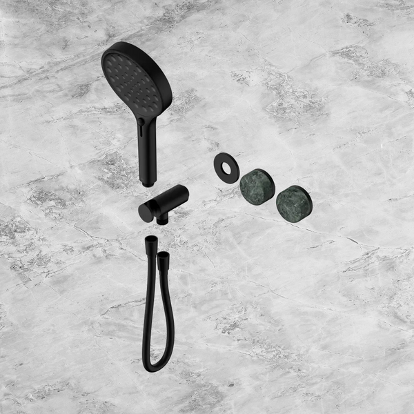 Nero Serenity Progressive Shower System with Verde Alpi Handle and Serenity Hand Shower (Trim Kit Only) Matte Black