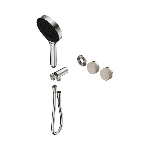 Nero Serenity Progressive Shower System with Rome Travertine Handle and Serenity Hand Shower (Trim Kit Only) Brushed Nickel