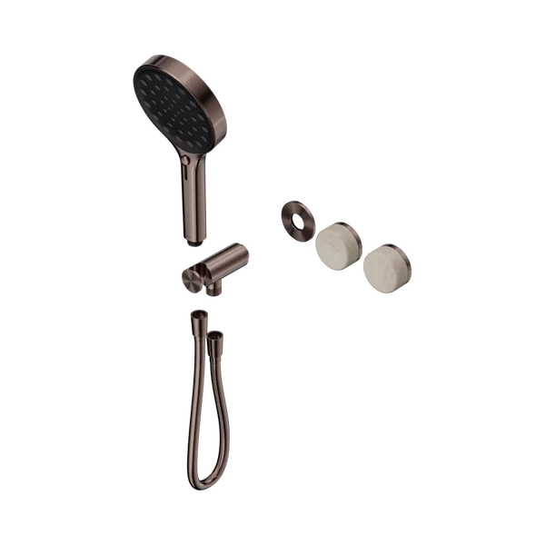 Nero Serenity Progressive Shower System with Rome Travertine Handle and Serenity Hand Shower (Trim Kit Only) Brushed Bronze