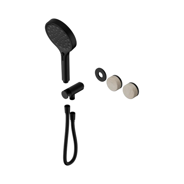 Nero Serenity Progressive Shower System with Rome Travertine Handle and Serenity Hand Shower (Trim Kit Only) Matte Black