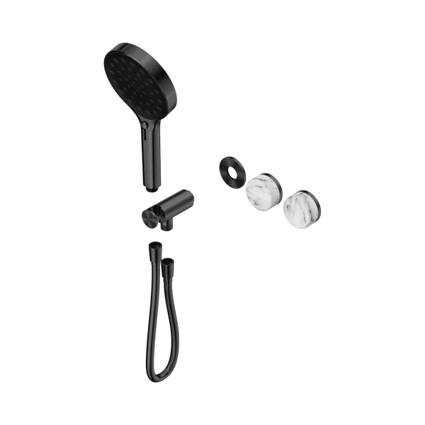 Nero Serenity Progressive Shower System with Arabescato Corchia Handle and Serenity Hand Shower (Trim Kit Only) Gunmetal