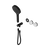 Nero Serenity Progressive Shower System with Arabescato Corchia Handle and Serenity Hand Shower (Trim Kit Only) Matte Black