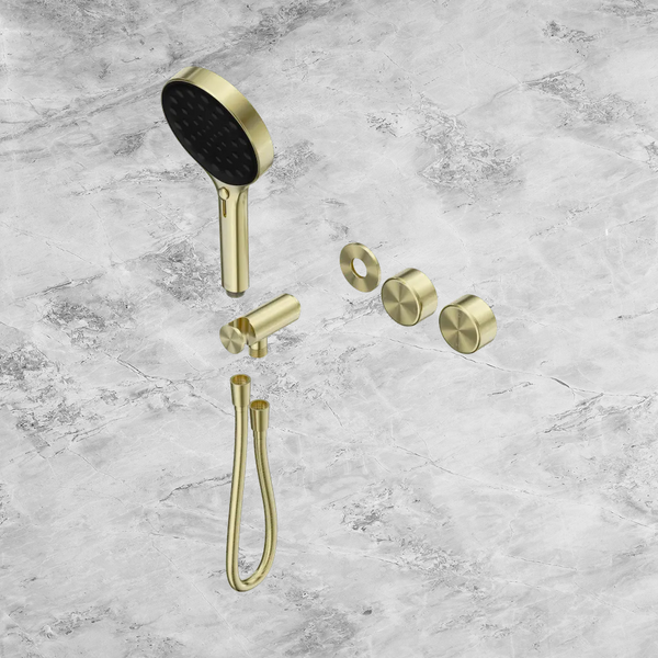 Nero Serenity Progressive Shower System with Metal Handle and Serenity Hand Shower (Trim Kit Only) Brushed Gold
