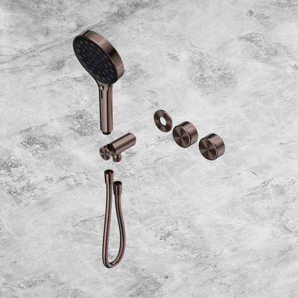 Nero Serenity Progressive Shower System with Metal Handle and Serenity Hand Shower (Trim Kit Only) Brushed Bronze
