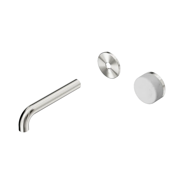 Nero Serenity Progressive Wall Basin Mixer 160mm Spout with Carrara Handle (Trim Kit Only) Brushed Nickel