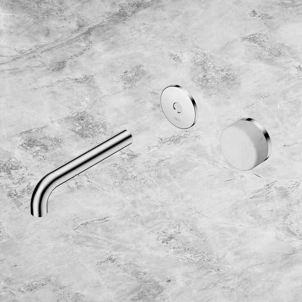 Nero Serenity Progressive Wall Basin Mixer 160mm Spout with Carrara Handle (Trim Kit Only) Chrome