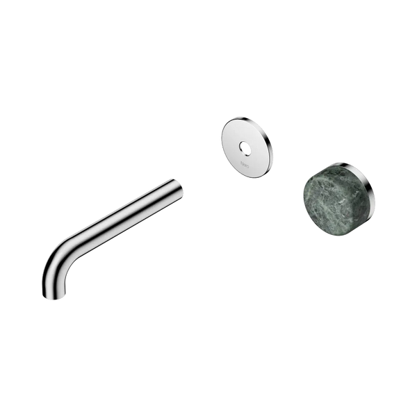 Nero Serenity Progressive Wall Basin Mixer 160mm Spout with Verde Alpi Handle (Trim Kit Only) Chrome