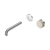 Nero Serenity Progressive Wall Basin Mixer 160mm Spout with Rome Travertine Handle (Trim Kit Only) Chrome