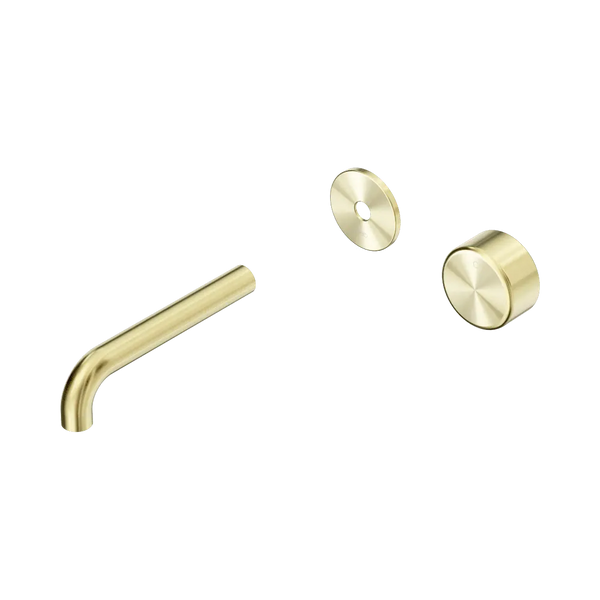 Nero Serenity Progressive Wall Basin Mixer 160mm Spout with Metal Handle (Trim Kit Only) Brushed Gold