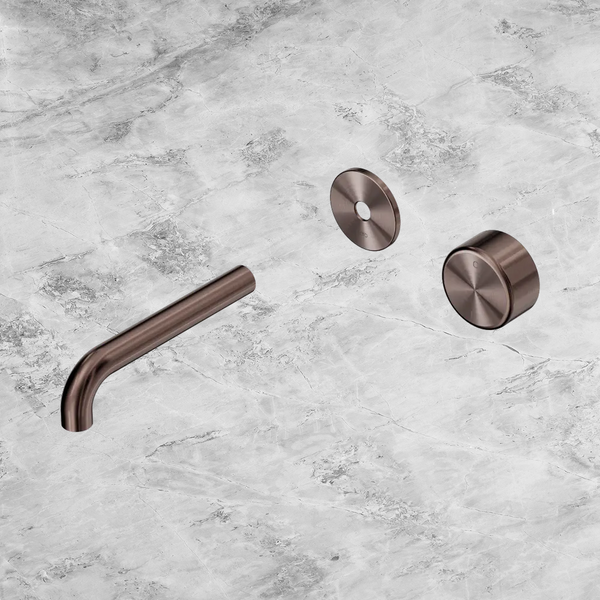Nero Serenity Progressive Wall Basin Mixer 160mm Spout with Metal Handle (Trim Kit Only) Brushed Bronze