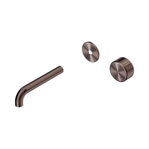 Nero Serenity Progressive Wall Basin Mixer 160mm Spout with Metal Handle (Trim Kit Only) Brushed Bronze