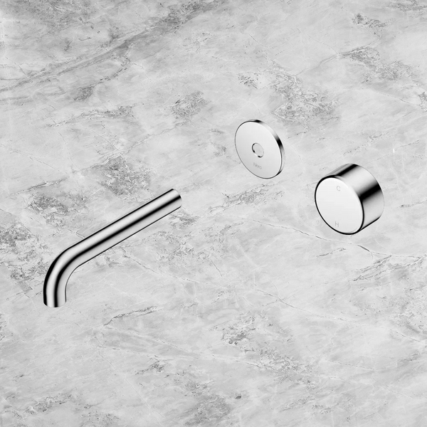 Nero Serenity Progressive Wall Basin Mixer 160mm Spout with Metal Handle (Trim Kit Only) Chrome