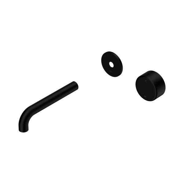 Nero Serenity Progressive Wall Basin Mixer 160mm Spout with Metal Handle (Trim Kit Only) Matte Black