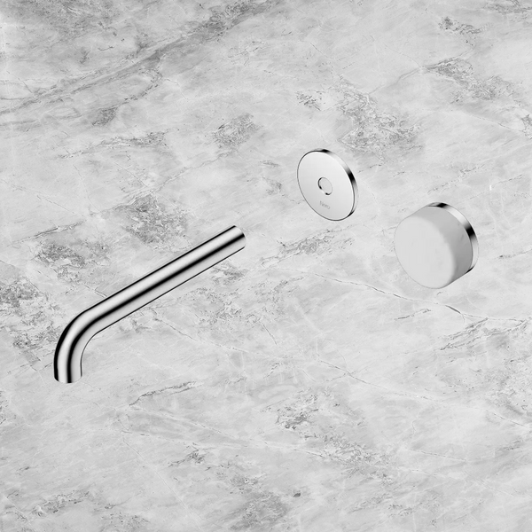 Nero Serenity Progressive Wall Basin Mixer 185mm Spout with Carrara Handle (Trim Kit Only) Chrome