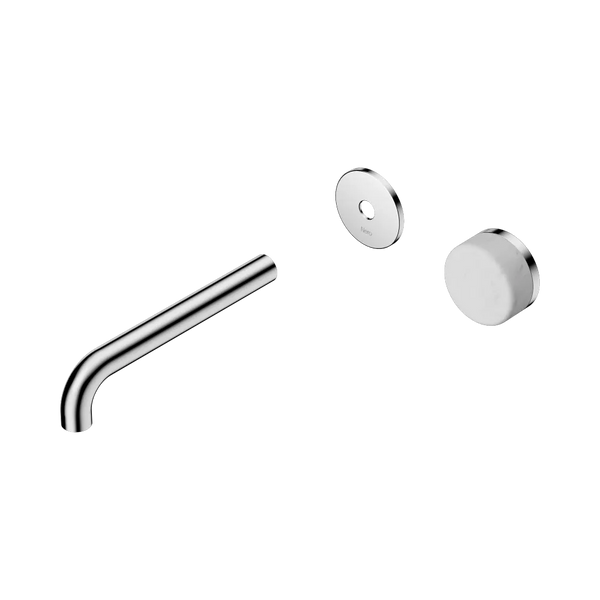 Nero Serenity Progressive Wall Basin Mixer 185mm Spout with Carrara Handle (Trim Kit Only) Chrome