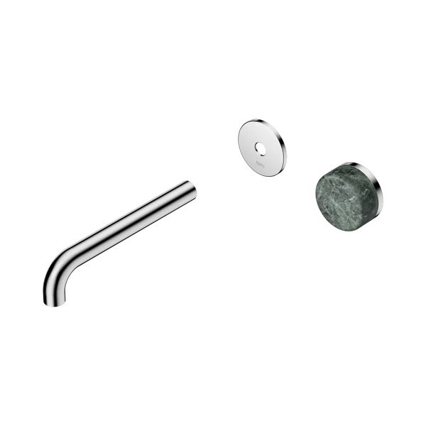Nero Serenity Progressive Wall Basin Mixer 185mm Spout with Verde Alpi Handle (Trim Kit Only) Chrome