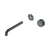Nero Serenity Progressive Wall Basin Mixer 185mm Spout with Verde Alpi Handle (Trim Kit Only) Gunmetal