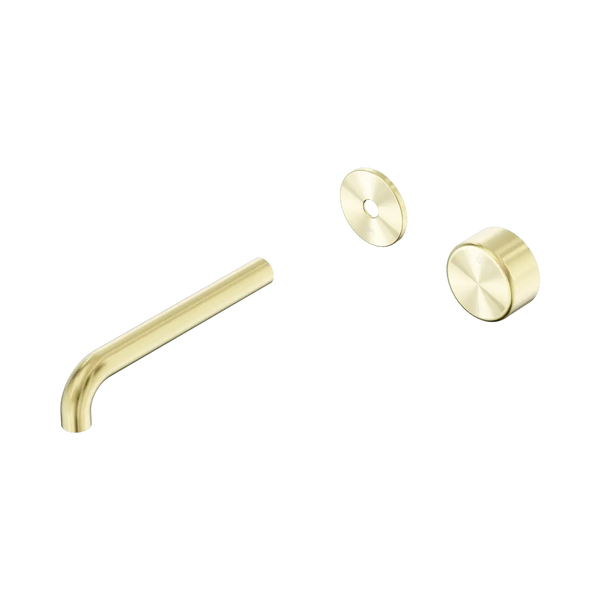 Nero Serenity Progressive Wall Basin Mixer 185mm Spout with Metal Handle (Trim Kit Only) Brushed Gold