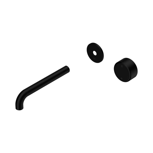 Nero Serenity Progressive Wall Basin Mixer 185mm Spout with Metal Handle (Trim Kit Only) Matte Black