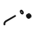 Nero Serenity Progressive Wall Basin Mixer 185mm Spout with Metal Handle (Trim Kit Only) Matte Black