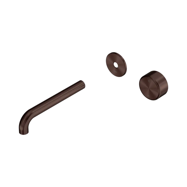 Nero Serenity Progressive Wall Basin Mixer 185mm Spout with Metal Handle (Trim Kit Only) Rome Bronze