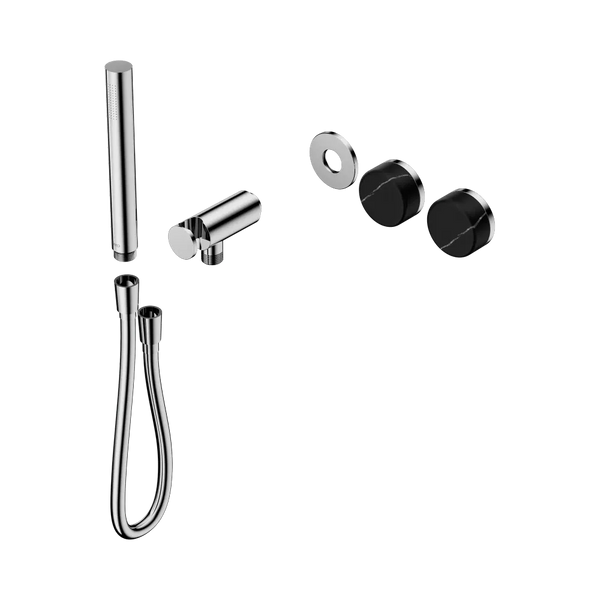 Nero Serenity Progressive Shower System with Marquina Black Handle and Slim Shower (Trim Kit Only) Chrome