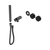 Nero Serenity Progressive Shower System with Marquina Black Handle and Slim Shower (Trim Kit Only) Gunmetal