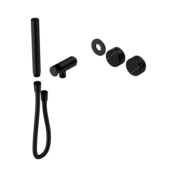 Nero Serenity Progressive Shower System with Marquina Black Handle and Slim Shower (Trim Kit Only) Matte Black