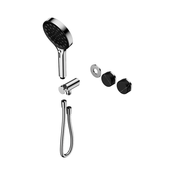 Nero Serenity Progressive Shower System with Marquina Black Handle and Serenity Hand Shower (Trim Kit Only) Chrome