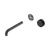 Nero Serenity Progressive Wall Basin Mixer 185mm Spout with Marquina Black Handle (Trim Kit Only) Gunmetal