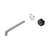 Nero Serenity Progressive Wall Basin Mixer 220mm Spout with Marquina Black Handle (Trim Kit Only) Chrome