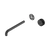 Nero Serenity Progressive Wall Basin Mixer 220mm Spout with Marquina Black Handle (Trim Kit Only) Gunmetal