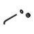 Nero Serenity Progressive Wall Basin Mixer 220mm Spout with Marquina Black Handle (Trim Kit Only) Matte Black