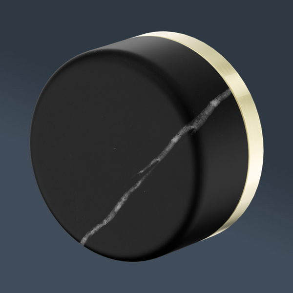 Nero Serenity Progressive Shower Mixer With Marquina Black Handle Brushed Gold