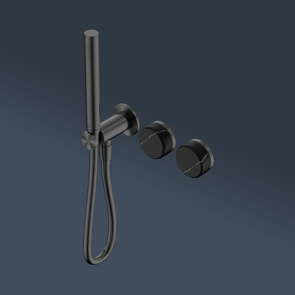 Nero Serenity Progressive Shower System With Marquina Black Handle And Slim Shower Gunmetal