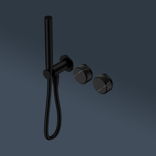 Nero Serenity Progressive Shower System With Marquina Black Handle And Slim Shower Matte Black