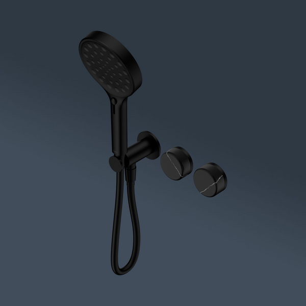 Nero Serenity Progressive Shower System With Marquina Black Handle And Serenity Hand Shower Matte Black