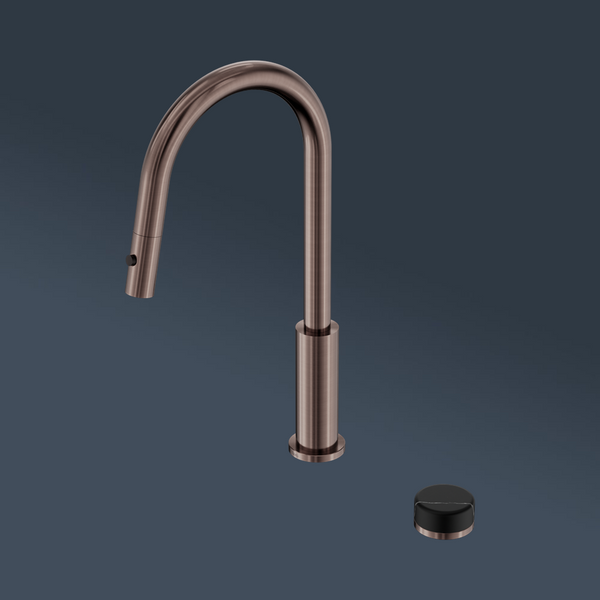 Nero Serenity Progressive Pull Out Kitchen Set With Marquina Black Handle Brushed Bronze