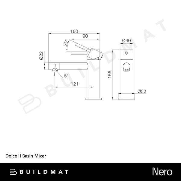 Nero Dolce II Basin Mixer Matte Black
