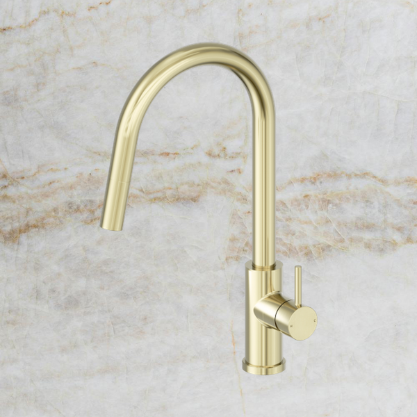 Nero Dolce II Pull Out Sink Mixer Brushed Gold