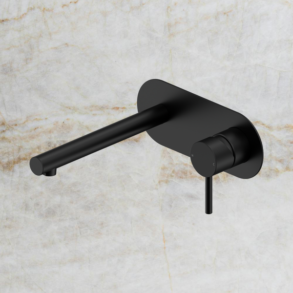 Nero Dolce II Wall Basin/Bath Mixer Matte Black