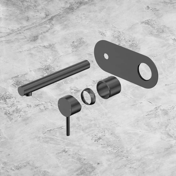 Nero Dolce II Wall Basin/Bath Mixer (Trim Kit Only) Gunmetal