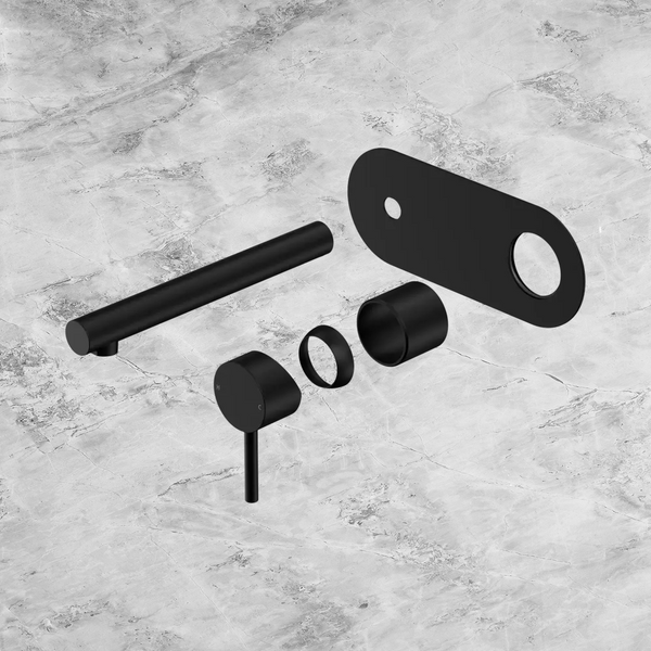 Nero Dolce II Wall Basin/Bath Mixer (Trim Kit Only) Matte Black