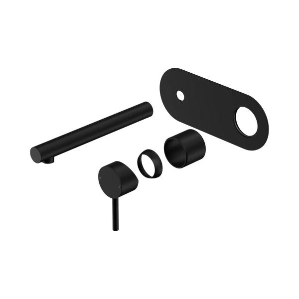 Nero Dolce II Wall Basin/Bath Mixer (Trim Kit Only) Matte Black