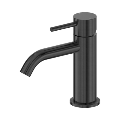 Nero Dolce II Basin Mixer Curved Spout Gunmetal