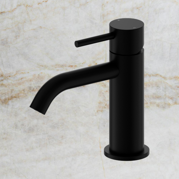 Nero Dolce II Basin Mixer Curved Spout Matte Black